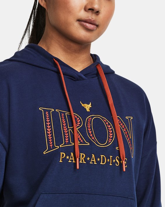 Women's Project Rock Everyday Terry Hoodie in Blue image number 3